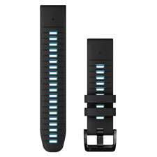 Garmin Austauscharmband, QuickFit 22'', Silikon, Black/Cirrus Blue