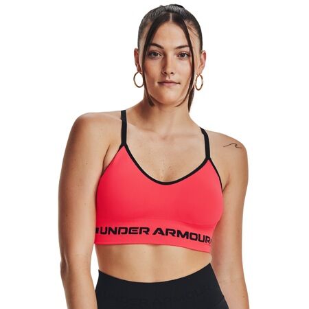 UA Seamless Low Long Women's Bra, Beta/Black, Under Armour