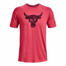 UA Project Rock Brahma Bull SS Shirt, Calypso/Dark Maroon 