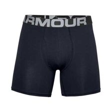 UA Charged Cotton 6in Boxerjock 3-Pack, Black 