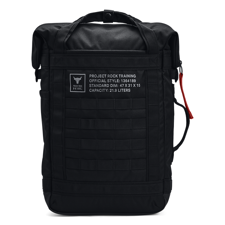 UA Project Rock Box Duffle Backpack, Black/Grey