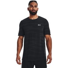 UA Seamless Wave SS Shirt, Black/Mod Grey 