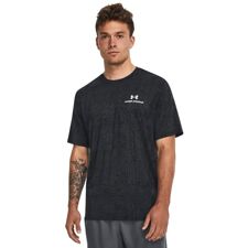 UA Rush Energy Print SS Shirt, Black/White 