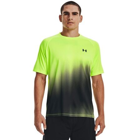 UA Tech Fade SS Shirt, Lime Surge/Black, Under Armour
