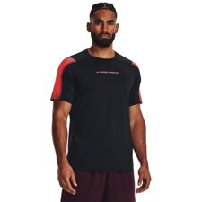 UA HeatGear Novelty Fitted SS Shirt, Black/Beta 