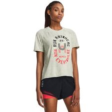 UA Run Everywhere Graphic Women's SS Grove Shirt, Green/Reflective 
