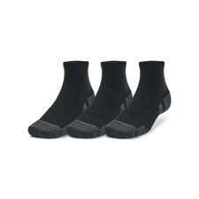 UA Performance Tech Quarter 3pack Socks, Black/Jet Grey 