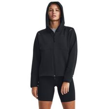 UA Unstoppable Fleece Full Zip Women's Hoodie, Black 