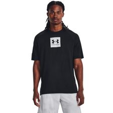 UA Tech Print Fill SS Shirt, Black/White 