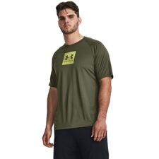 UA Tech Print Fill SS Shirt, Marine Green/Speed Green 