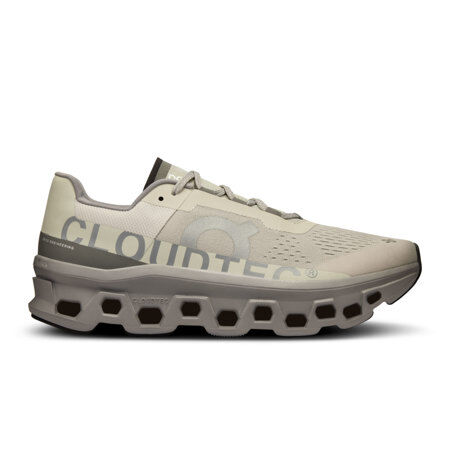 On Cloudmonster Running Shoes, Ice/Alloy, ON