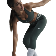 Nike Pro Sculpt Women's High-Waisted Leggings, Green/White 