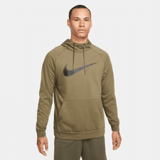 Nike Dri-Fit Swoosh Hoodie, Medium Olive/Black 