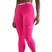 Nike Women's Pro Mid-Rise Leggings, Rush Pink/White 