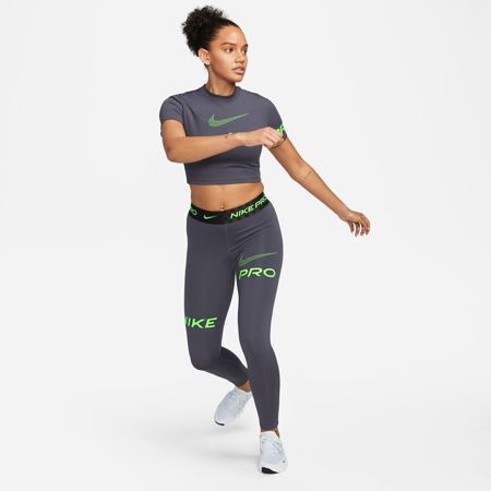Nike XS Dri-Fit Epic Run Black Crop Tight Fit Leggings Mesh Panel