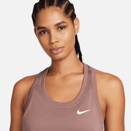 Nike Dri Fit Womens Activewear Sports Bra Racerback Sleeveless Black White  SZ M