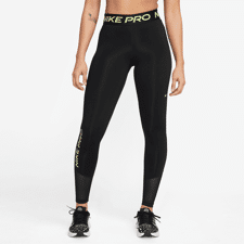Nike Pro Mid-Rise Women's Leggings, Black/Lemon Twist 