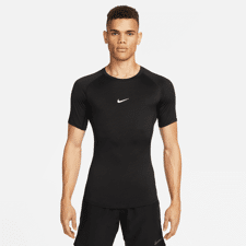 Nike Pro Dri-FIT Tight SS Shirt, Black/White 