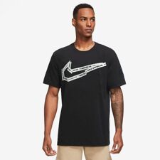 Nike Dri-FIT SS Shirt, Black/White Logo 