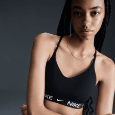 Nike Indy Light Support Women's Bra, Black/White 