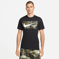 Nike Dri-FIT Camo SS Shirt, Black 