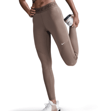 Nike Women's Pro Mid-Rise Mesh Leggings, Brown/Ironstone/White 