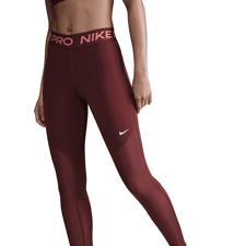 Nike Pro Women's Mid-Rise 7/8 Graphic Leggings, Dark Team Red/Magic Ember/White 