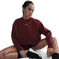 Nike Prima Women's Dri-FIT Cropped Top, Dark Team Red/Magic Ember 