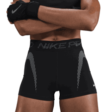 Nike Women's Pro Dri-FIT 3in Shorts, Black/Cool Grey/White 