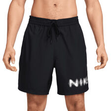 Nike Dri-FIT Form Unlined Swoosh 7in Shorts, Black/White 