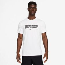 Nike Dri-FIT Winning Shirt, White/Black 