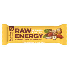 Bombus Raw Energy Bar, Arašidi in Datlji, 50 g