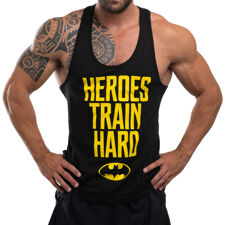 Hero Core Stringer Vest, Batman, Heroes train hard 