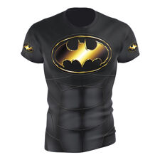Hero Core Compression T-Shirt, Batman Logo Gold 