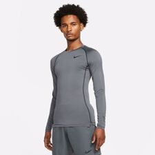 Nike Pro Dri-FIT Slim-Fit LS Shirt, Iron Gray/Black 