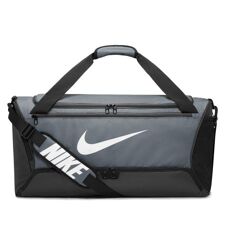 Nike Brasilia 9.5 Medium Training Duffel Bag, Iron Grey/Black/ White