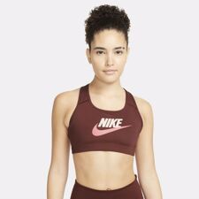 Nike Graphic Swoosh Dri-FIT Women's Sports Bra, Bronze Eclipse/Pink 