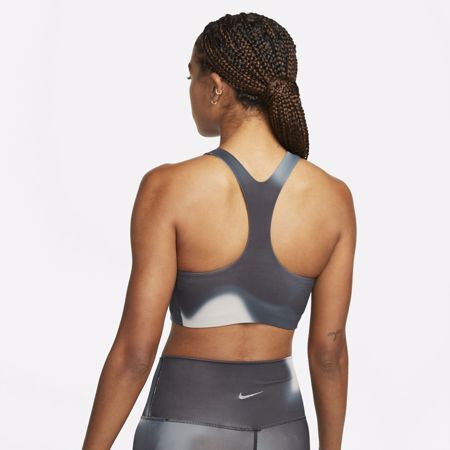 Nike Yoga Dri-FIT Swoosh Women's Bra, Dark Smoke Grey/Iron Grey, Nike