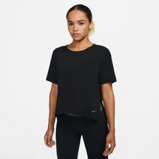 Nike Yoga Dri-Fit Top Women's SS Shirt, Black/Iron Grey 