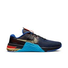 Nike Metcon 8 Training Shoes, Antracite/Citron Tint/Blue Lightning 