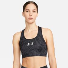 Nike Swoosh Icon Clash Unpadded Women's Bra, Black/Metallic Silver 