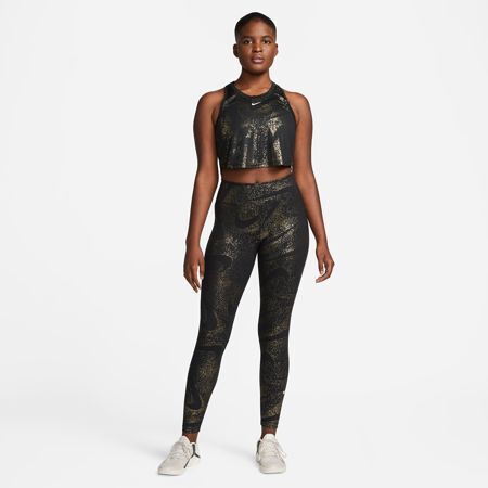 Nike One Print Mid-Rise Women's Leggings, Black/White, Nike