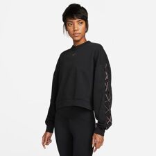 Nike Dri-FIT Get Fit Lace Up LS Crew-Neck Women's Shirt, Black/Plum Eclipse 