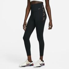 Nike One High-Waisted Lace-Up 7/8 Women's Leggings, Black/Plum Eclipse 