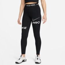 Nike Pro Mid-Rise Full-Lenght Graphic Women's Leggings, Black/Antracite/White 