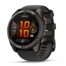 Fenix 8 Pro, 51 mm, AMOLED Sapphire, Carbon Gray DLC Titanium, Black/Pebble Gray