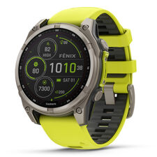Fenix 8, 47 mm, Solar Sapphire Titanium, Amp Yellow/Graphite
