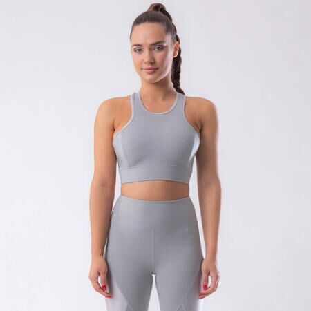 Grey sports bra deals