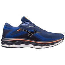 Mizuno Wave Sky 7 Running Shoes, Blue/Silver/Neon Flame 
