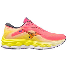 Mizuno Wave Sky 7 Women's Running Shoes, Pink/Ombre Blue/Neon 